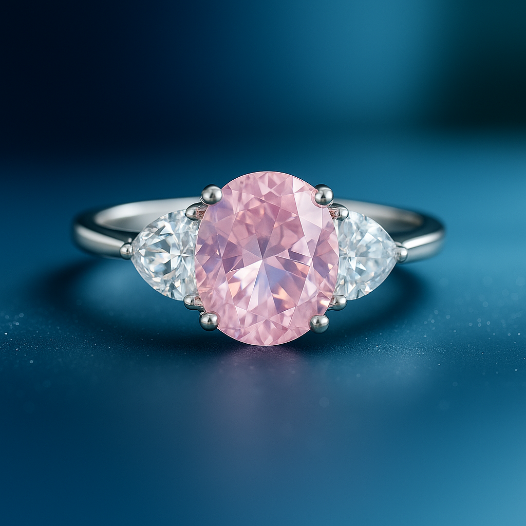 Silver Ice Pink Ring Silvish
