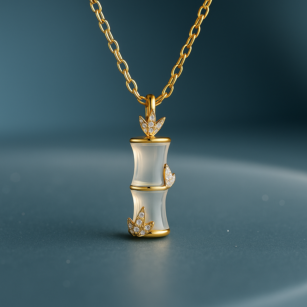 Gold Plated Bamboo Essence Pendant