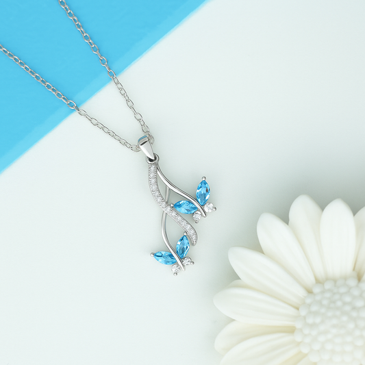 Silver Blue Morphia Pendant