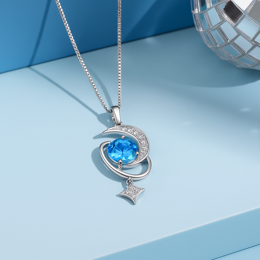 Celestial Blue Topaz Pendant
