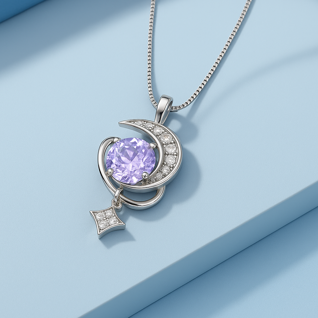 Silver Celestial amethyst Pendant