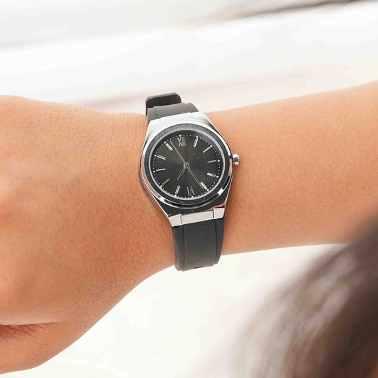 Veloura Black Women Watch Silvish