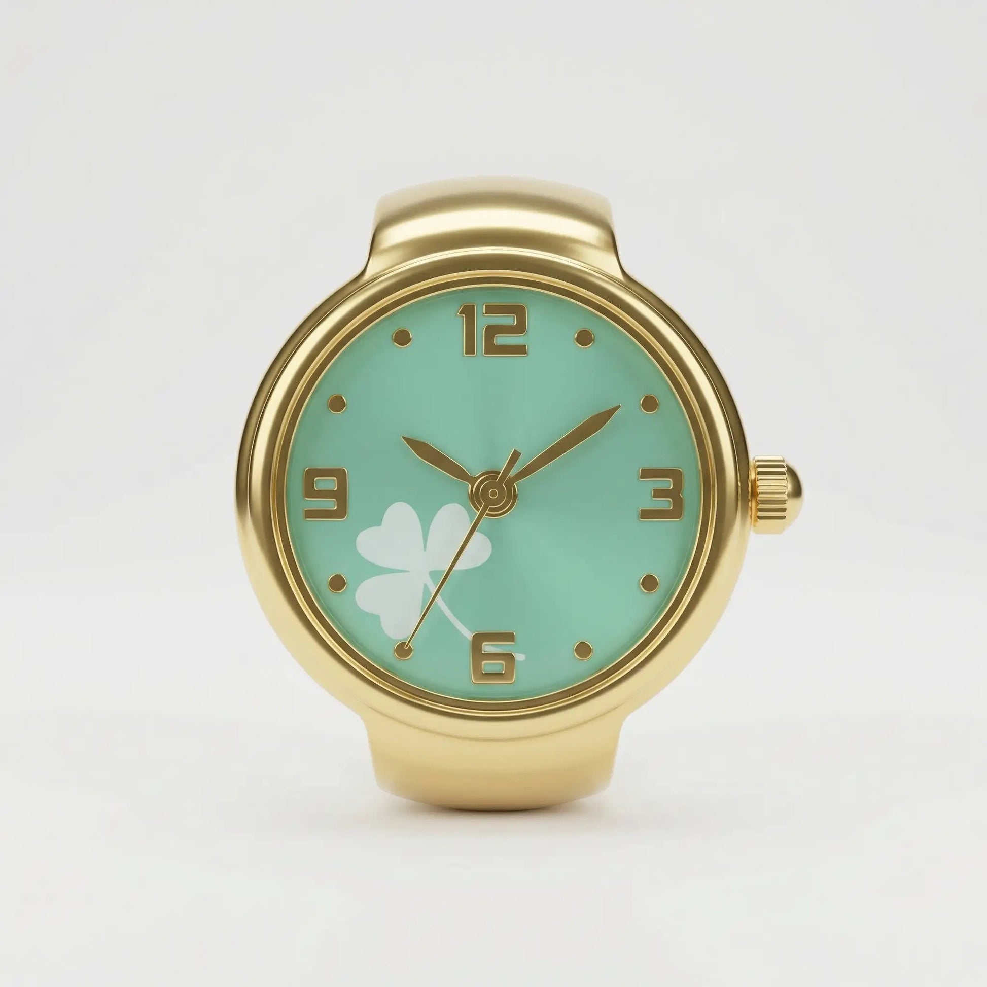 Clover Mini Dial Ring Watches Silvish