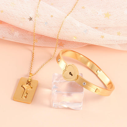 Couple Lock & Key Jewelry Set for Women & Men