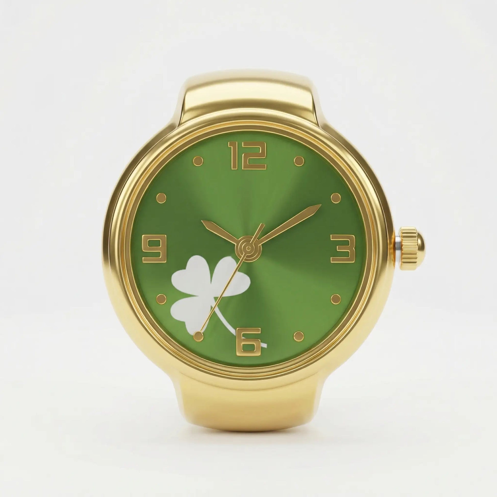 Clover Mini Dial Ring Watches Silvish