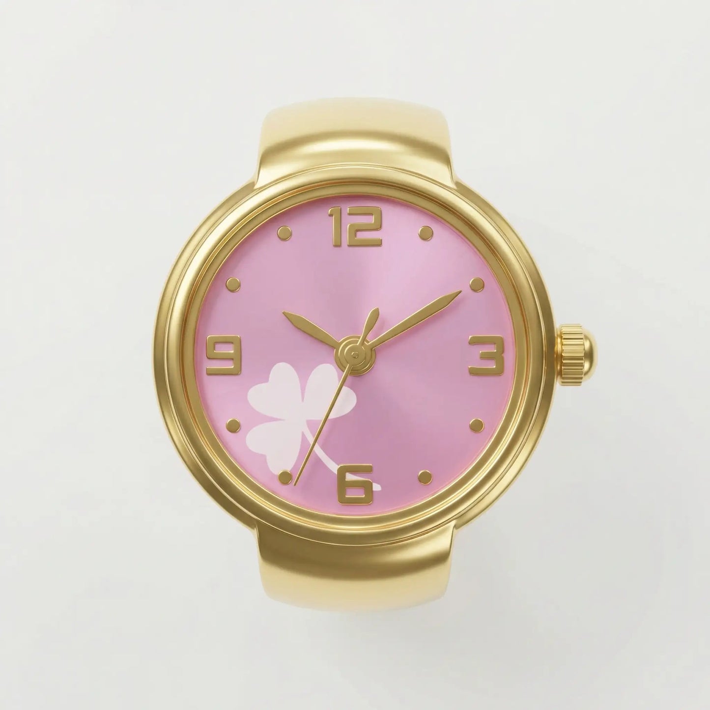 Clover Mini Dial Ring Watches Silvish