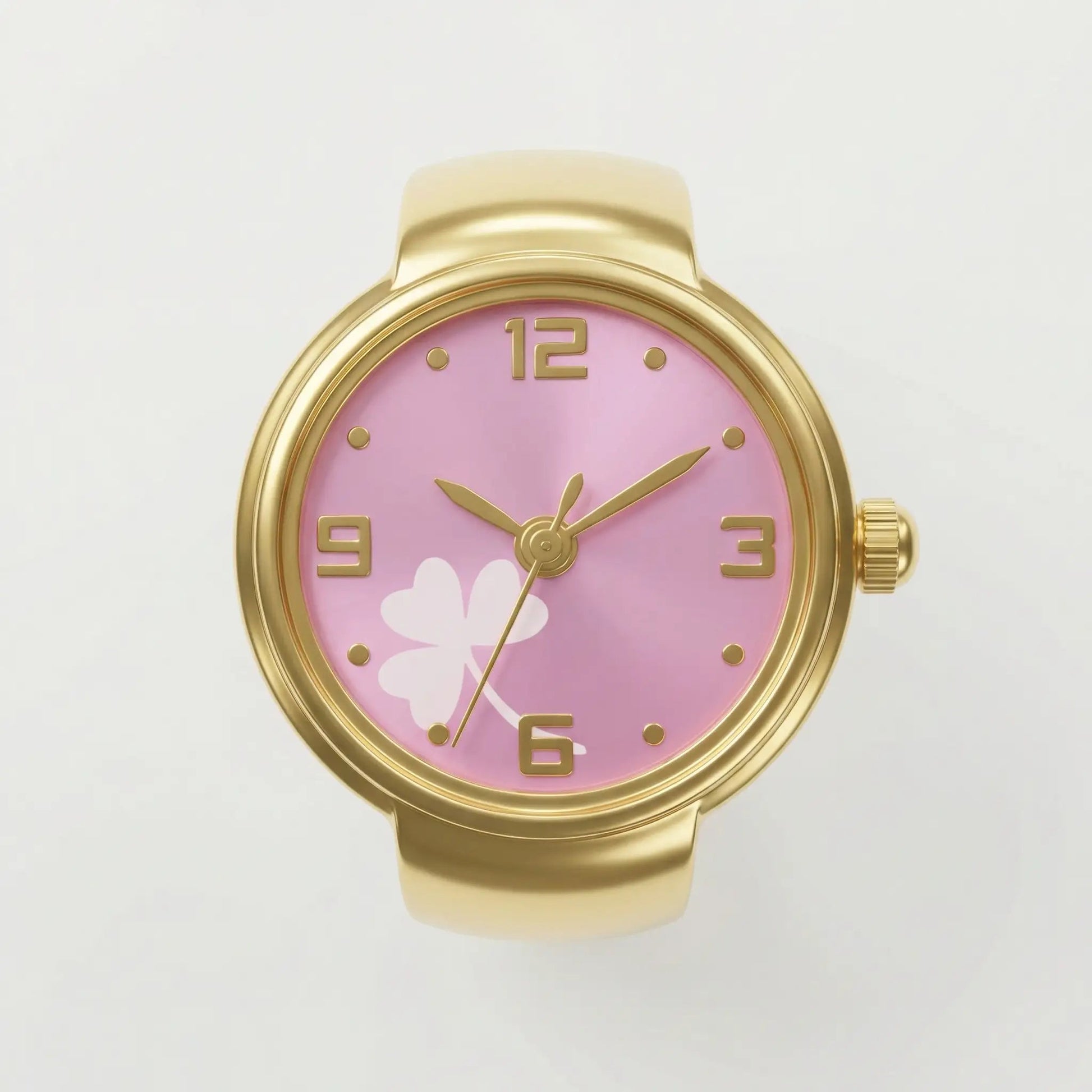 Clover Mini Dial Ring Watches Silvish