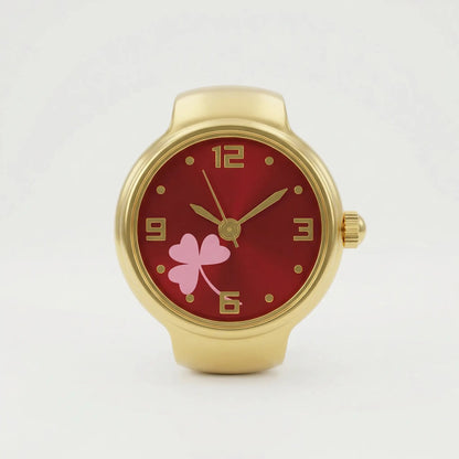 Clover Mini Dial Ring Watches Silvish