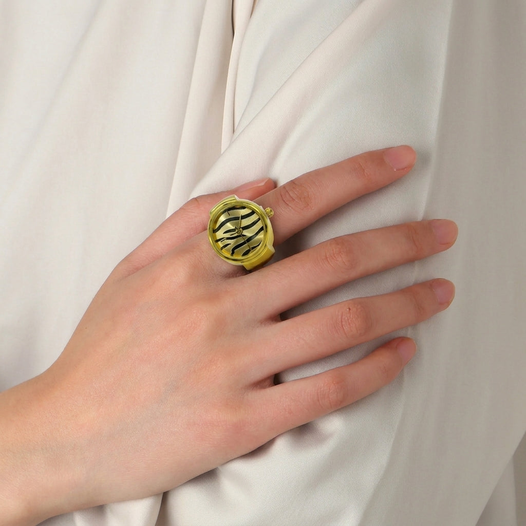 Golden Safari Ring Watch Silvish