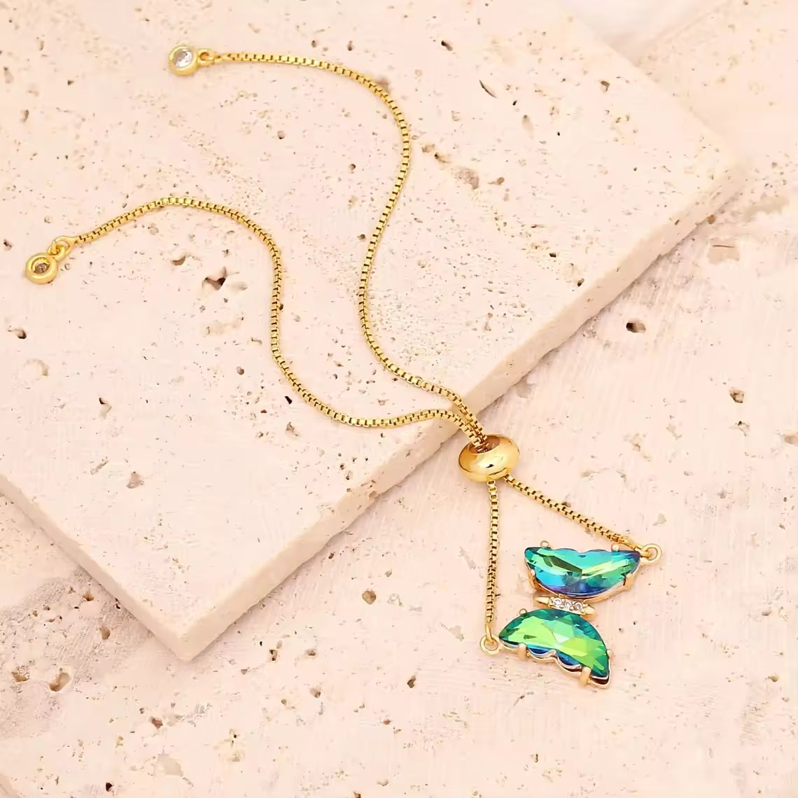 Iridescent Glass Butterfly Bracelet Yiwu Deshang Jewelry Co., Ltd.