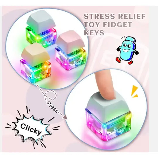 Stress Relief Keyboard Keychain Fidget SWARVOSKI