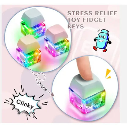 Stress Relief Keyboard Keychain Fidget SWARVOSKI