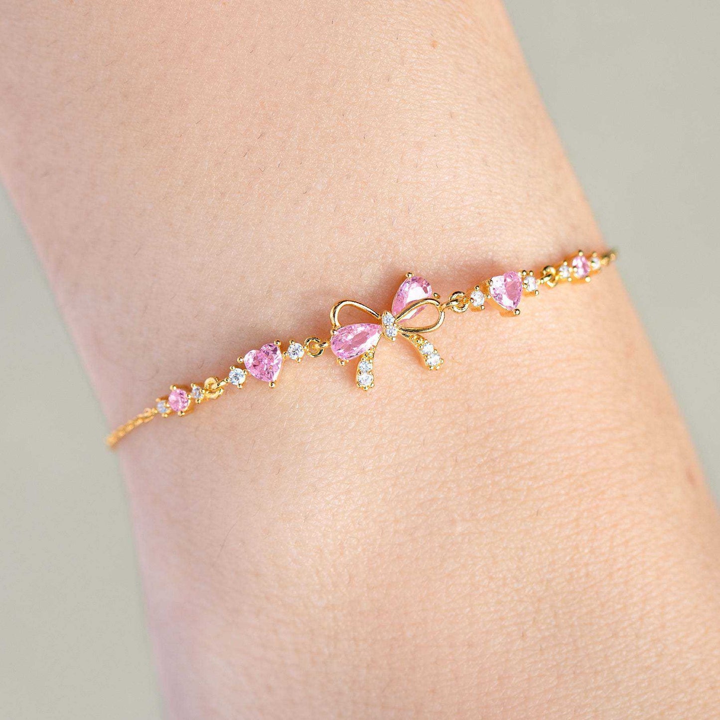Dainty Pink Bow Bracelet Yiwu Gt Commodity Factory