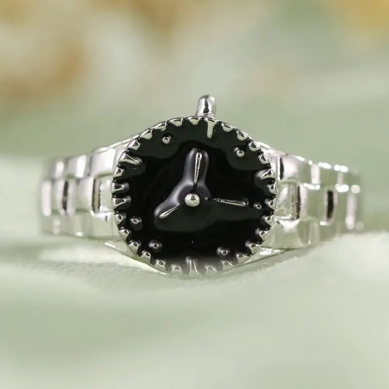 Silver Watch Style Ring for Women