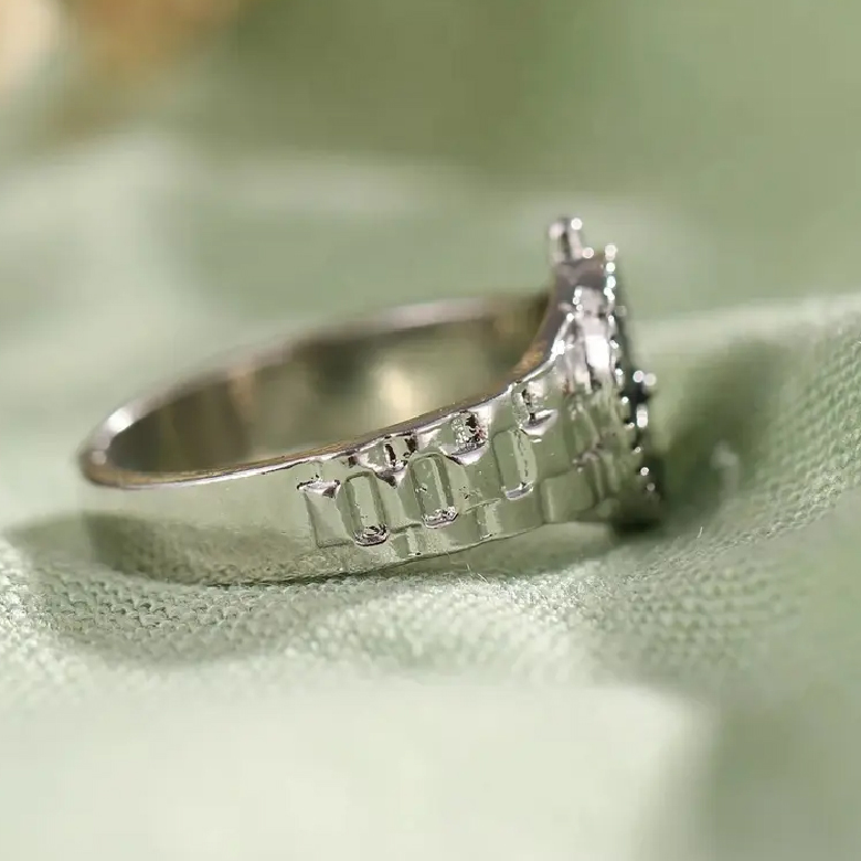 Silver Watch Style Ring for Women