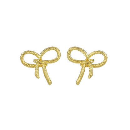 Gold Tone Rope Knot Stud Earrings for Women Yiwu Zhuchai E-Commerce Firm