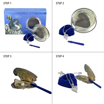 Natural Oyster Freshwater Ocean Pearl Necklace Ring Earrings Set