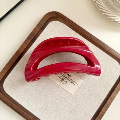 Unbreakable Crescent Moon Claw Clip {Set Of 2} Red & Black