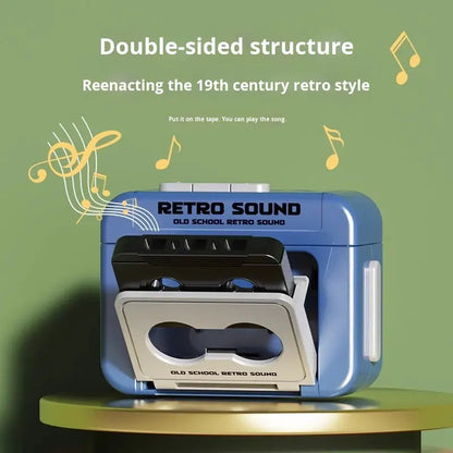 Eco-Friendly Mini Tape Recorder Keychain Retro Cassette Player SWARVOSKI