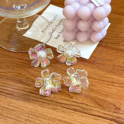 Pearl Blossom Party Stud Earrings