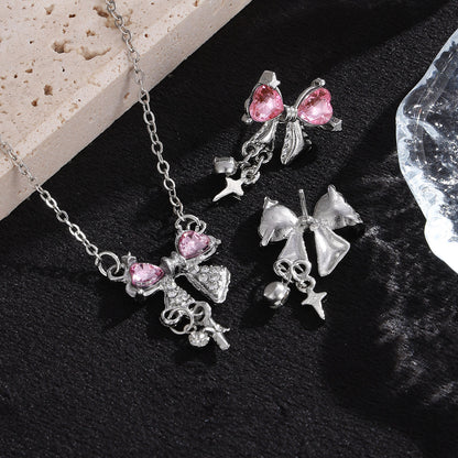Bow Earrings and Necklace Set