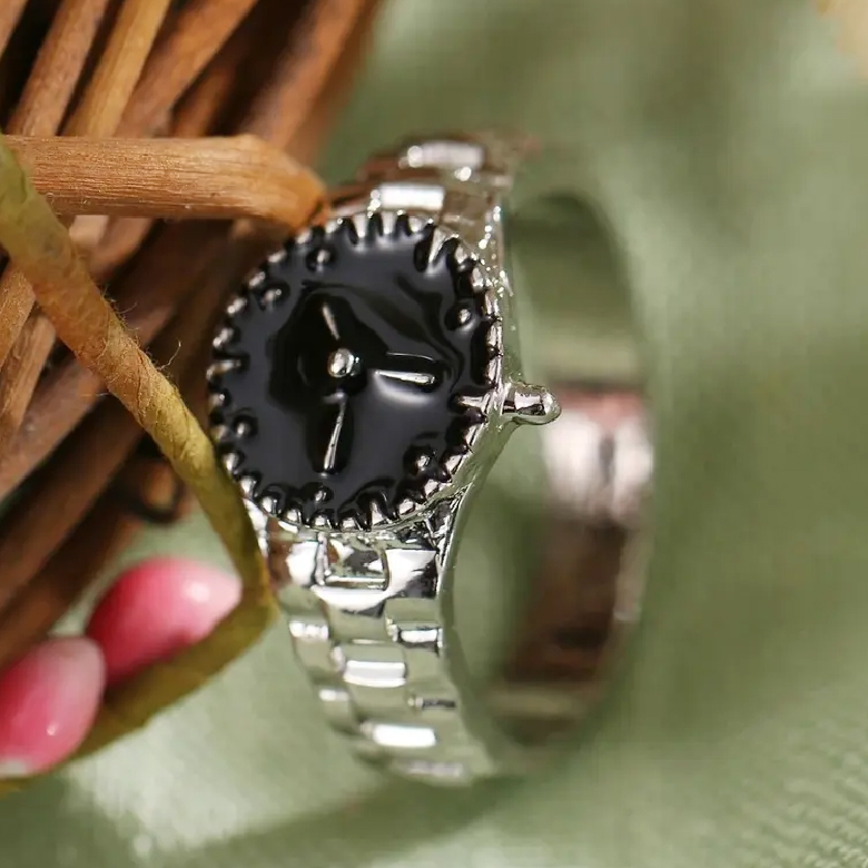 Silver Watch Style Ring for Women