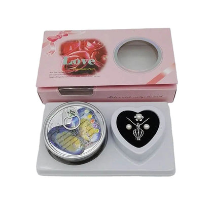 Natural Oyster Freshwater Ocean Pearl Necklace Ring Earrings Set