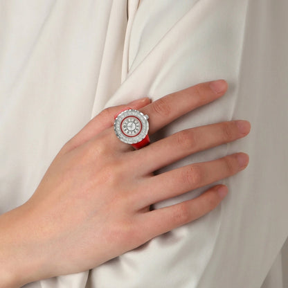 Hot Cherry Ring Watch Silvish