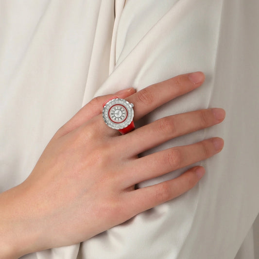 Hot Cherry Ring Watch Silvish