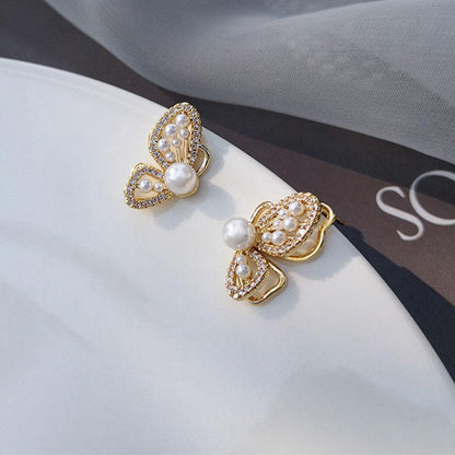 Butterfly Pearl Stud Earrings Yiwu Welwish Jewelry Co., Ltd