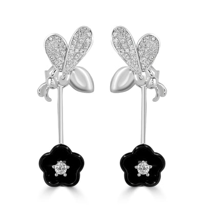 Silver Nectar Nook Earrings