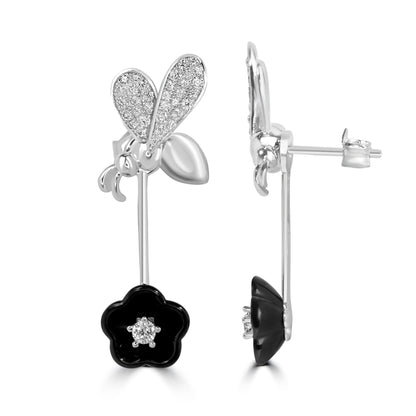 Silver Nectar Nook Earrings