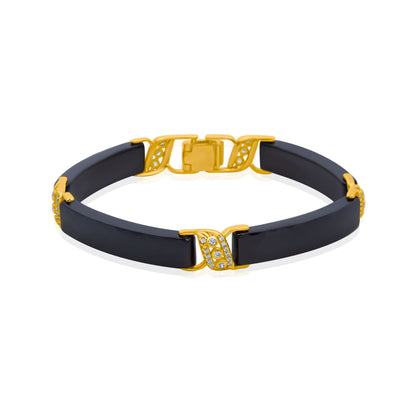 Black & Gold Dual Tone Men Bracelet