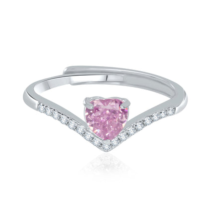 'Pink Passion' Silver Ring
