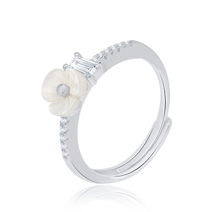 'Ivory Blossom' kids Silver Ring