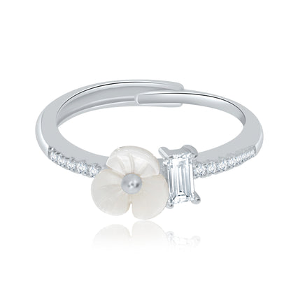 'Ivory Blossom' kids Silver Ring