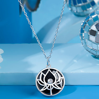 'Sacred Lotus' Silver Pendant