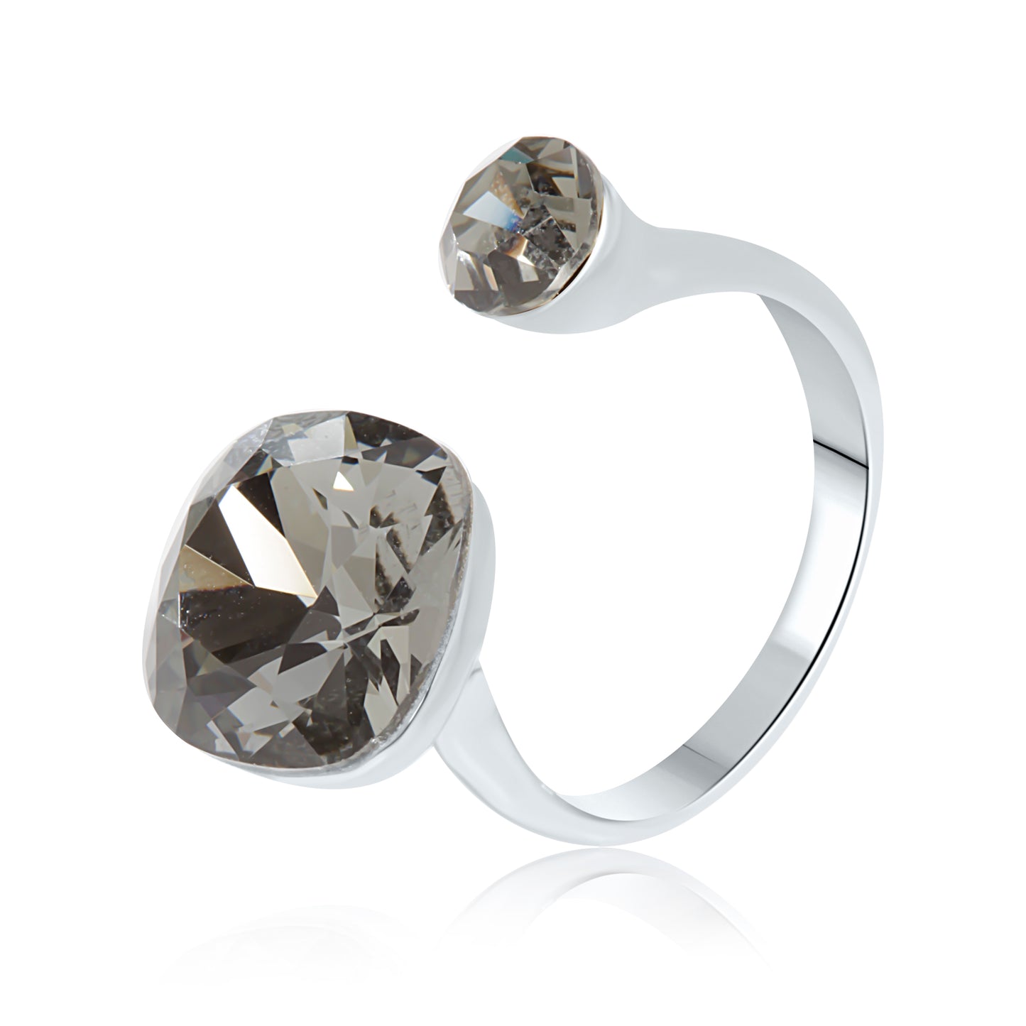 'Twilight Twins' Silver Ring