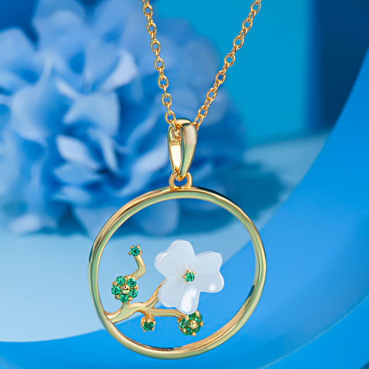 'Ivory Garden' Gold Plated Pendant