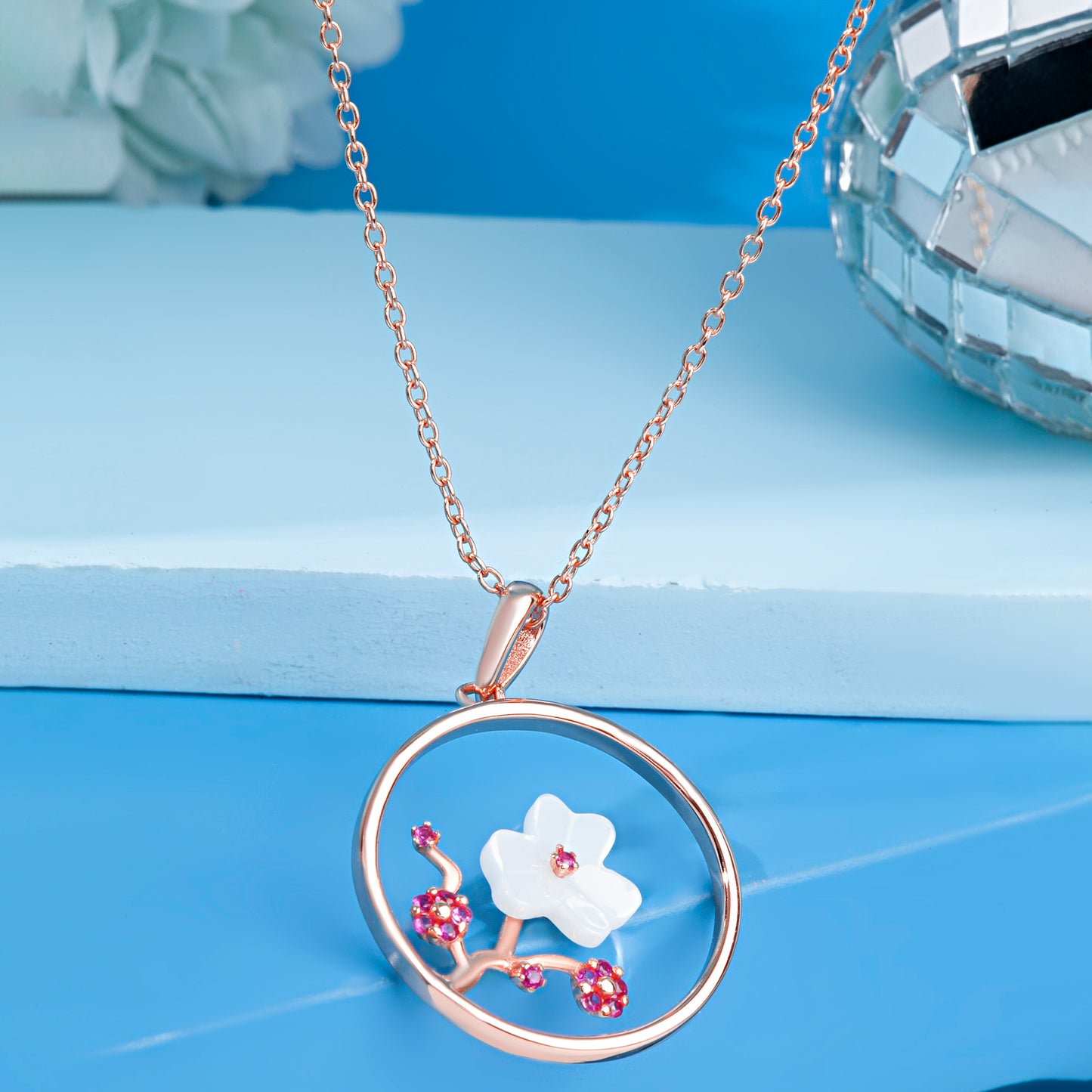 'Flower Garden' Rose Gold Pendant