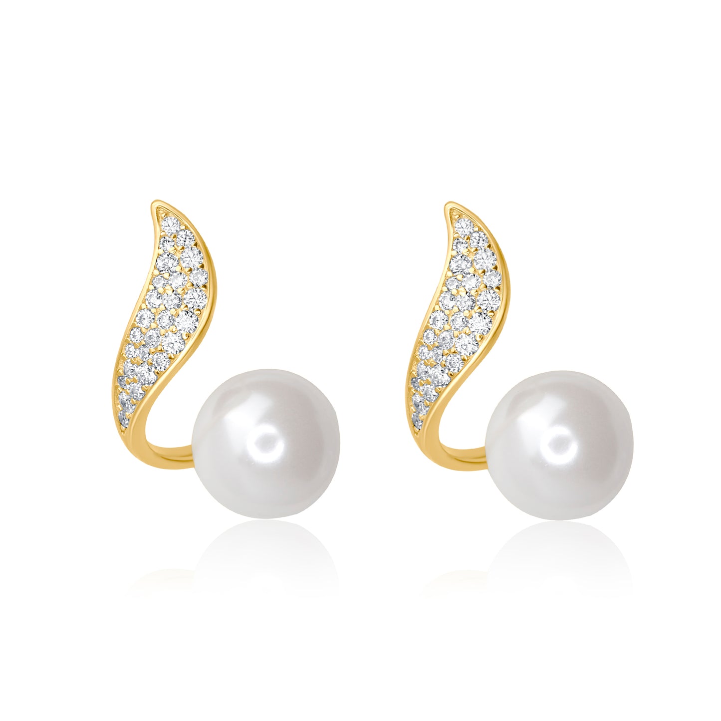 "Delicate Pearl" Gold Plated Earrings