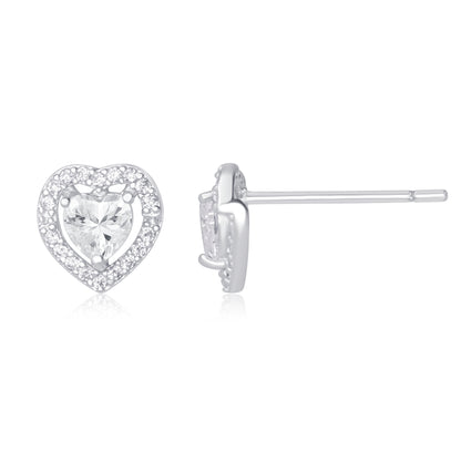 "Loving Heart" Silver Earrings
