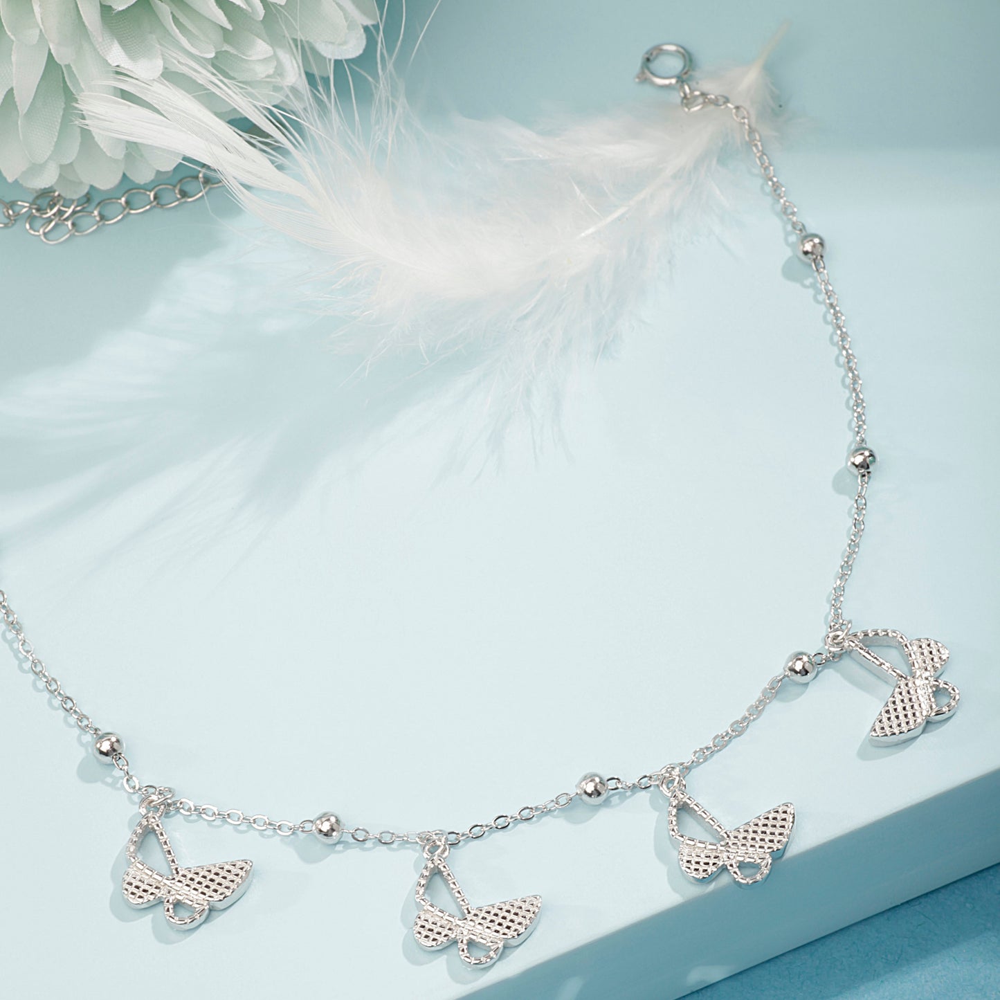 'Butterfly Whispers' 925 Silver Anklet
