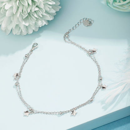 'Silver Star' Anklet