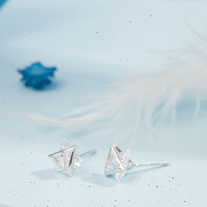 Silver Diamond Shine Studs