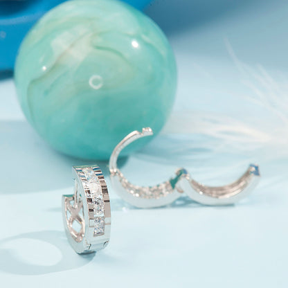 Silver Cubic Zirconia Crystal Earrings