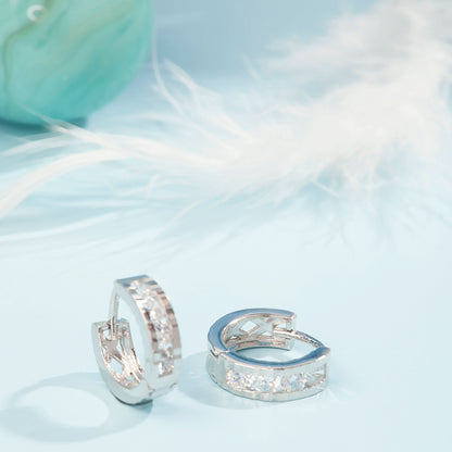 Silver Cubic Zirconia Crystal Earrings