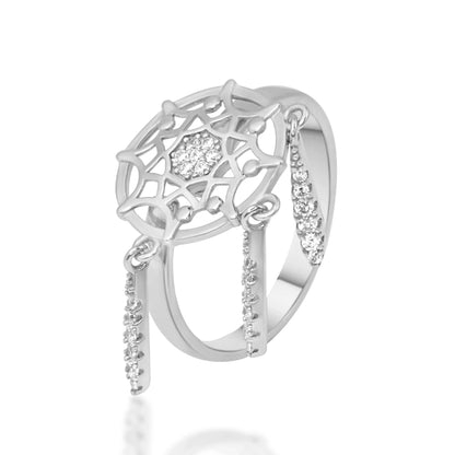 Silver Dreamcatcher Ring