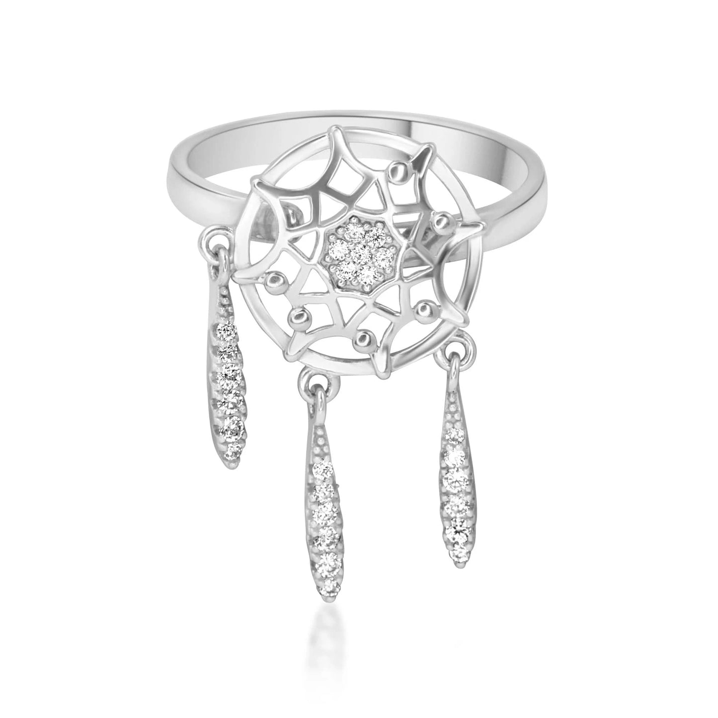 Silver Dreamcatcher Ring