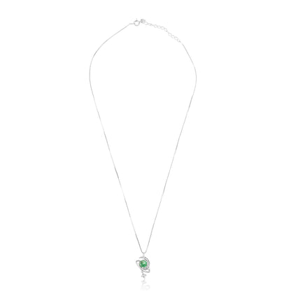 "Celestial Emerald" Silver Pendant